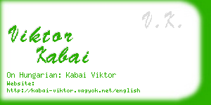 viktor kabai business card